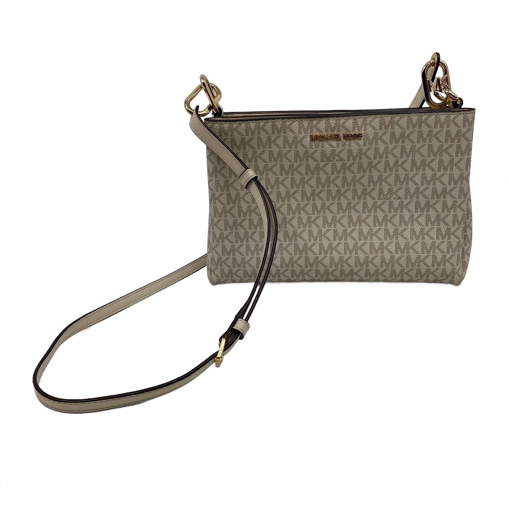 Michael Kors Beige Gray Crossbody Bag Trisha